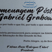 Homenagem P&oacute;stuma Gabriel Grabowski