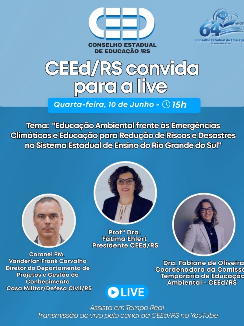 CEEd RS convida para a live