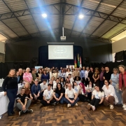 Conselheiros(as), Assessoria, Diretor e Alunos da Escola